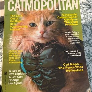 Catmopolitan Magazine / book for Cat Lovers parody collectable from 1987.